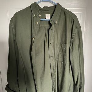 Dark green men’s dress shirt
